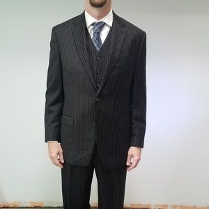 Ralph Lauren Designer 3-piece Suit 46L 38x35